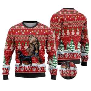 bigfoot sashquatch mens funny ugly sweater dog ugly christmas sweater for christmas .png