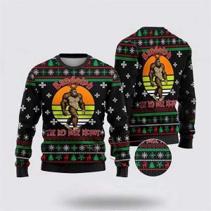 Bigfoot Ugly Christmas Sweater, Best Gift…