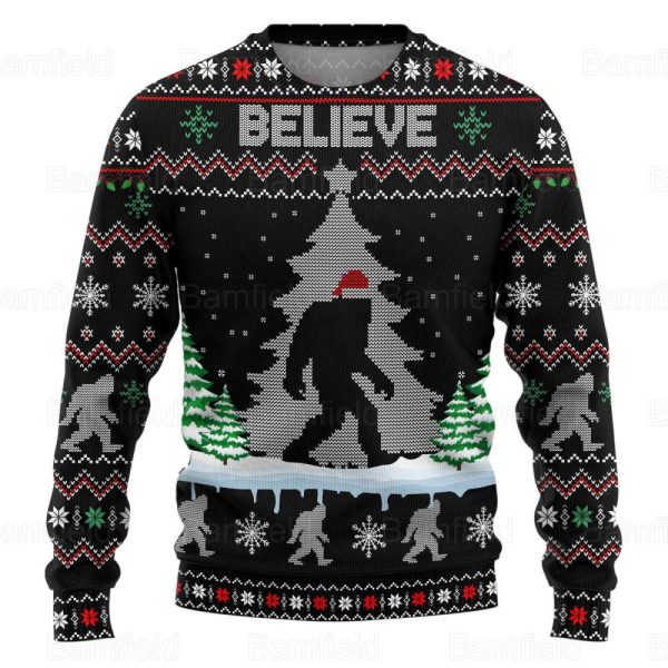Bigfoot Ugly Christmas Sweater, Bigfoot Sweater, Gift For Christmas