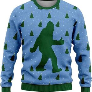 bigfoot ugly christmas sweater crew neck sweatshirt gift for christmas .jpeg