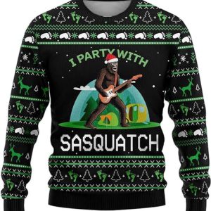 bigfoot ugly christmas sweater crew neck sweatshirt gift for christmas 1 2.jpeg