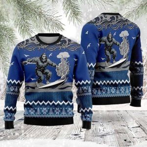 bigfoot ugly christmas sweater crew neck sweatshirt gift for men and women.jpeg