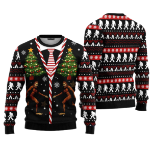 Bigfoot Ugly Christmas Sweater, Crewneck Sweater,…