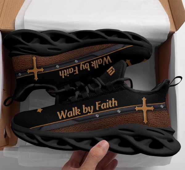 Black Jesus Walk By Faith Running Sneakers 1 Max Soul Shoes  For Men And Women