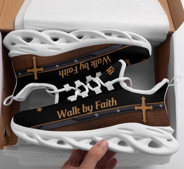 Black Jesus Walk By Faith Running Sneakers 1 Max Soul Shoes  For Men And Women