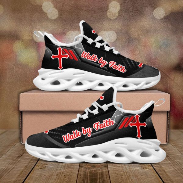 Black Jesus Walk By Faith Running Sneakers 2 Max Soul Shoes  For Men And Women