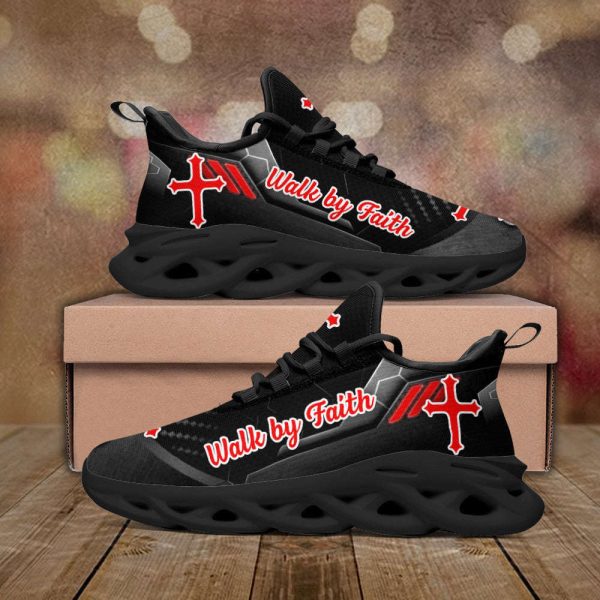 Black Jesus Walk By Faith Running Sneakers 2 Max Soul Shoes  For Men And Women