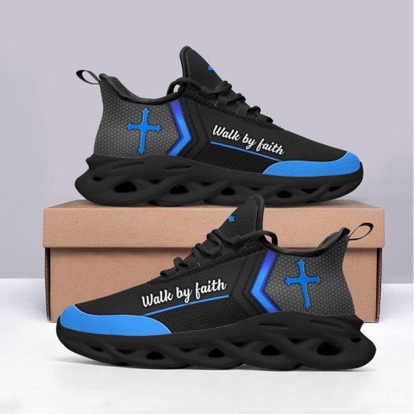 Black Jesus Walk By Faith Running Sneakers 3 Max Soul Shoes  For Men And Women