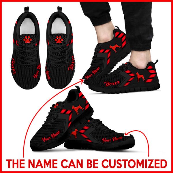 Boxer Dog Lover Shoes Simplify Style Sneakers, Custom Sneakers For Pet Lover
