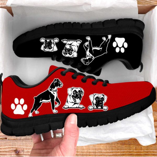 Boxer Dog Lover Shoes Two Colors Sneakers Walking Running Lightweight Casual Shoes For Pet Lover