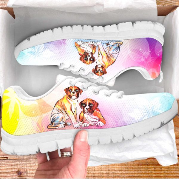 Boxers Dog Lover Shoes Colorfull Sneakers Walking Running Lightweight Casual Shoes For Pet Lover