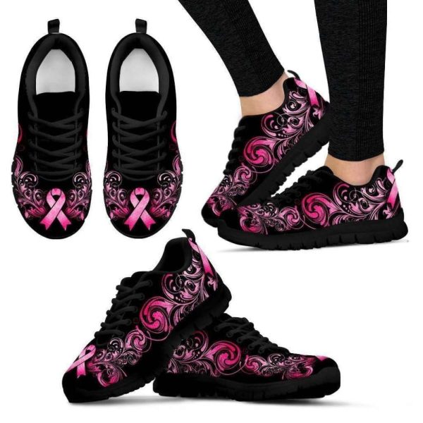 Breast Cancer Awareness Pink Ribbon Women’s Sneakers For Men And Women
