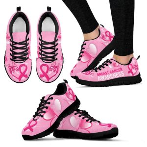 Breast Cancer Awareness Shoes Heart Sneaker…