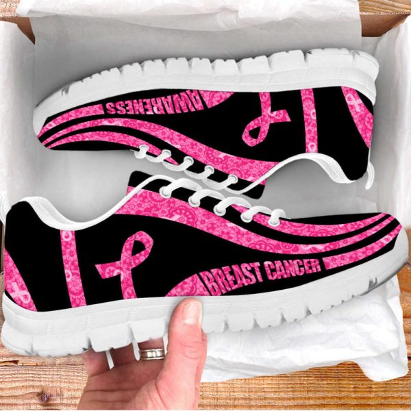 Breast Cancer Awareness Shoes HoloWave Sneaker Walking Shoes,  For Men And Women