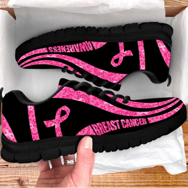 Breast Cancer Awareness Shoes HoloWave Sneaker Walking Shoes,  For Men And Women