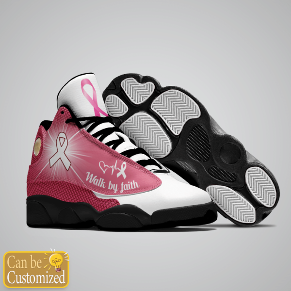 Breast Cancer Awareness Walk By Faith Custom Name Shoes For Men And Women