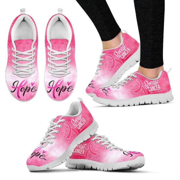 Breast Cancer Hope Shoes Sneaker Walking Shoes, Best Gift For Men And Women