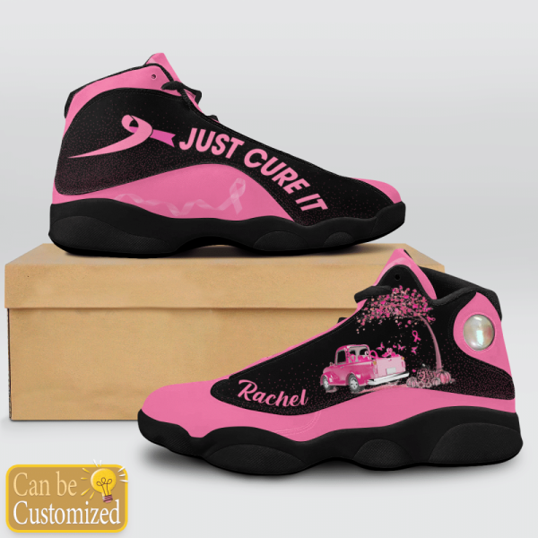 Breast Cancer Just Cure It Custom Name Shoes, Best Gift For Men And Women