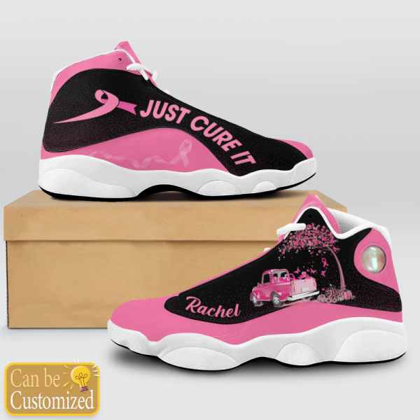 Breast Cancer Just Cure It Custom Name Shoes, Best Gift For Men And Women