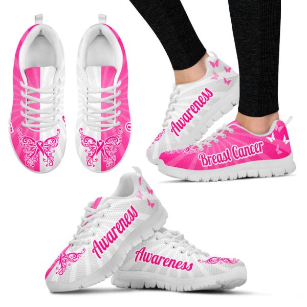 Breast Cancer Shoes 2 Color Sneaker Walking Shoes, Best Shoes For Men And Women