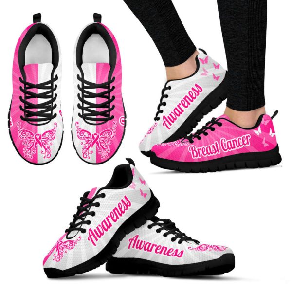 Breast Cancer Shoes 2 Color Sneaker Walking Shoes, Best Shoes For Men And Women