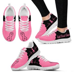 breast cancer shoes cloudy pink black sneaker walking shoes best shoes for men and women cancer awareness 1.jpeg