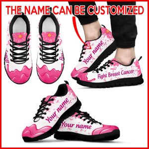 breast cancer shoes daisy flower fashion sneaker walking shoes personalized custom best gift for men and women 1.jpeg