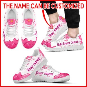 breast cancer shoes daisy flower fashion sneaker walking shoes personalized custom best gift for men and women.jpeg