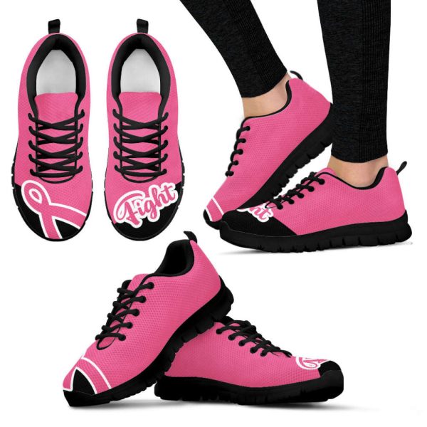 Breast Cancer Shoes Fight Casual Sneaker Walking Shoes For Men And Women