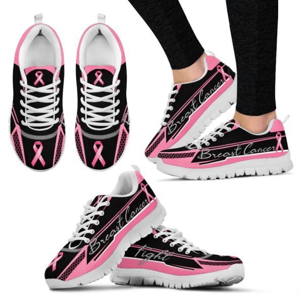 Breast Cancer Shoes Fight Grid Sneaker Walking Shoes, Best Shoes For Men And Women