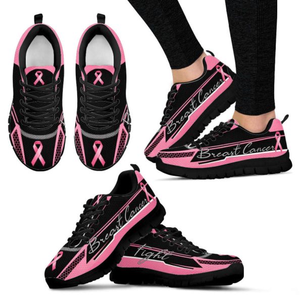 Breast Cancer Shoes Fight Grid Sneaker Walking Shoes, Best Shoes For Men And Women