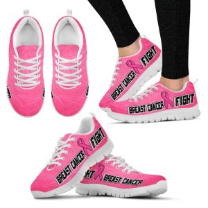 Breast Cancer Shoes Fight Sneaker Walking…
