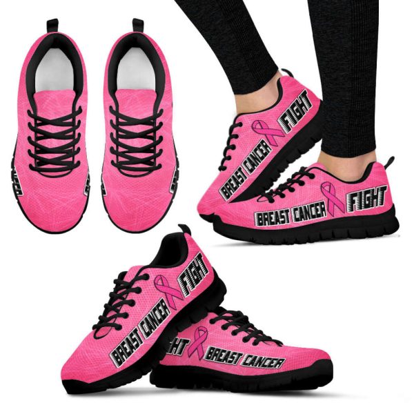 Breast Cancer Shoes Fight Sneaker Walking Shoes, Best Gift For Men And Women