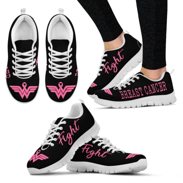 Breast Cancer Shoes Fight Wing Sneaker Walking Shoes, Best Gift For Men And Women