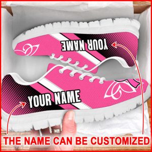 breast cancer shoes halftone sneaker walking shoes personalized custom name best gift for men and women 2.jpeg