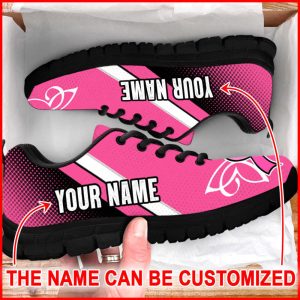 breast cancer shoes halftone sneaker walking shoes personalized custom name best gift for men and women 3.jpeg