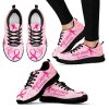 Breast Cancer Shoes Heart Line Sneaker Walking Shoes, Gift For Men And Women