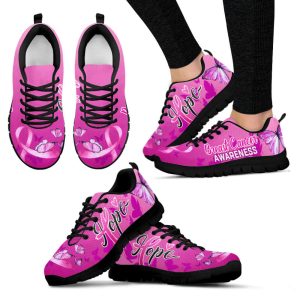 Breast Cancer Shoes Hope Butterfly Sneaker…