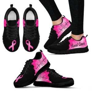 Breast Cancer Shoes Pink Black Sneaker…