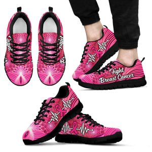 breast cancer shoes ribbon fight flower light sneaker walking shoes best shoes for men and women cancer awareness 1.jpeg