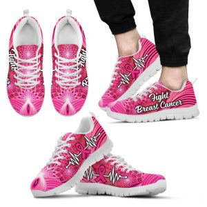 Breast Cancer Shoes Ribbon Fight Flower…