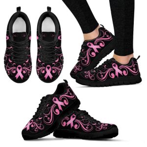 Breast Cancer Shoes Ribbon Line Sneaker…