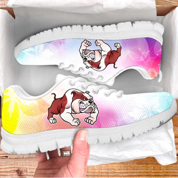 Bull Dog Lover Shoes Colorfull Sneakers Walking Running Lightweight Casual Shoes For Pet Lover