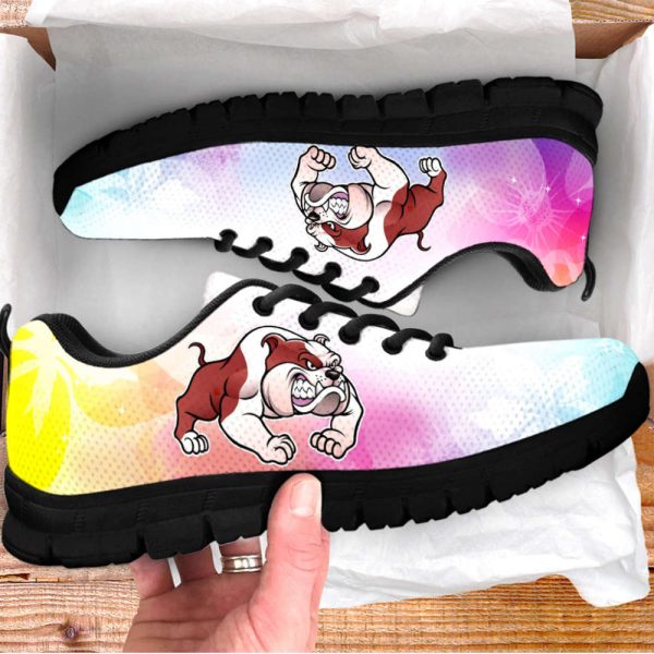 Bull Dog Lover Shoes Colorfull Sneakers Walking Running Lightweight Casual Shoes For Pet Lover