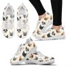 Bulldogs White Women’s Sneakers Walking Running Lightweight Casual Shoes For Dog Lover