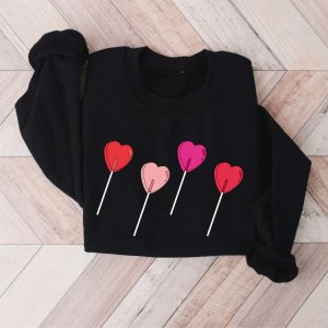 candy heart sweatshirt heart sucker sweatshirt valentines day sweatshirt for women 3.jpeg