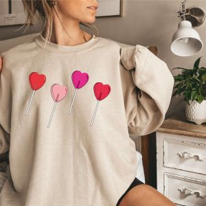 candy heart sweatshirt heart sucker sweatshirt valentines day sweatshirt for women 8.jpeg