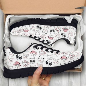 cat face shoes custom name shoes cat pattern running sneakers for pet lover 2.jpeg