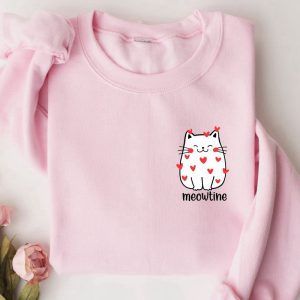 Cat Lover Valentine Sweatshirt, Cute Cat…