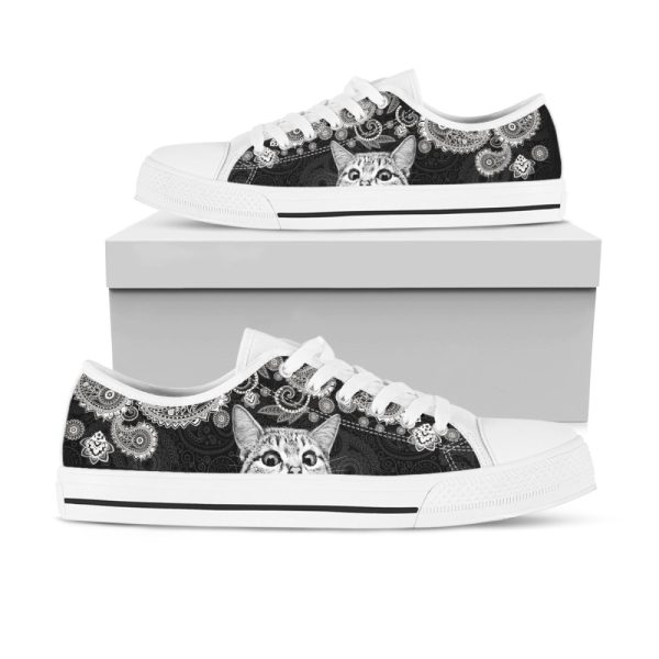 Cat Mom Kitty Printed Shoes Kitten, Cat Low Top Shoes, Gift For Cat Lovers